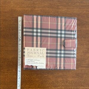 Plaid Fabric Journal Two-Pack